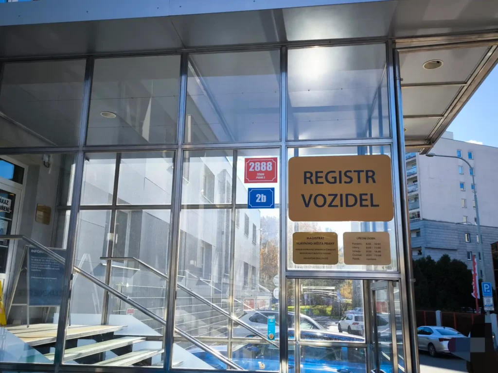 Registr vozidel Praha 3 Jarov - vstup na registr