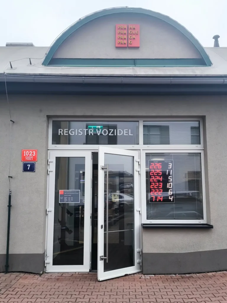 Registr vozidel Praha 9 Vysočany - vstup na registr